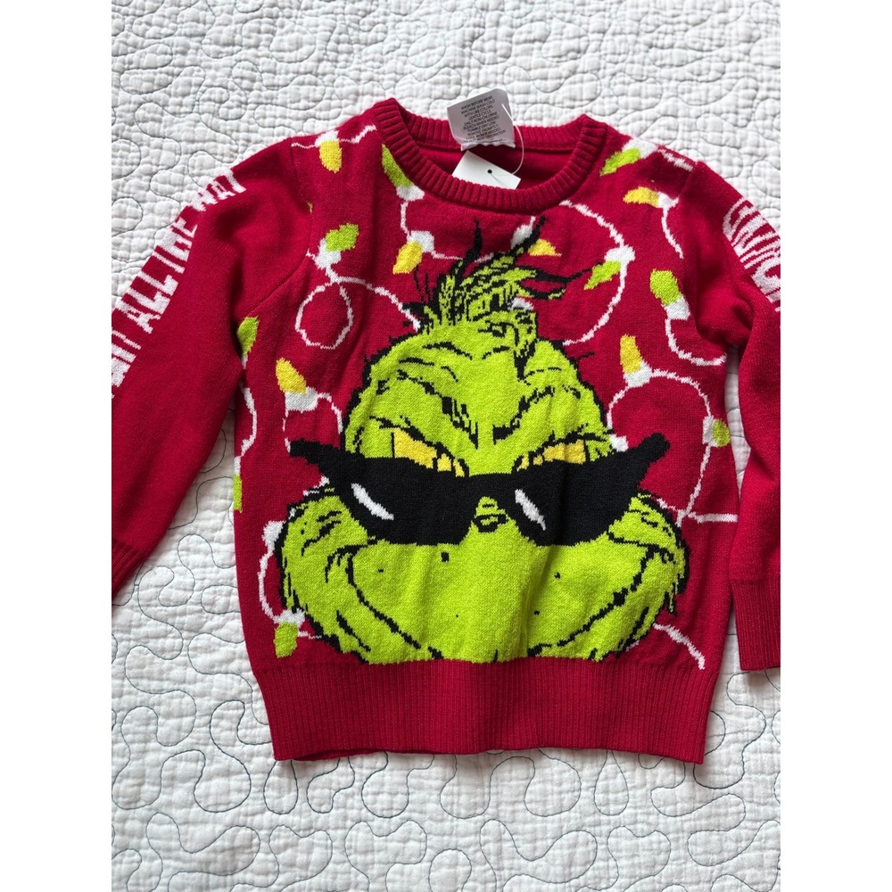 The Grinch Who Stole Christmas Red Holiday Sweater Toddler 2T Grinch All The Way